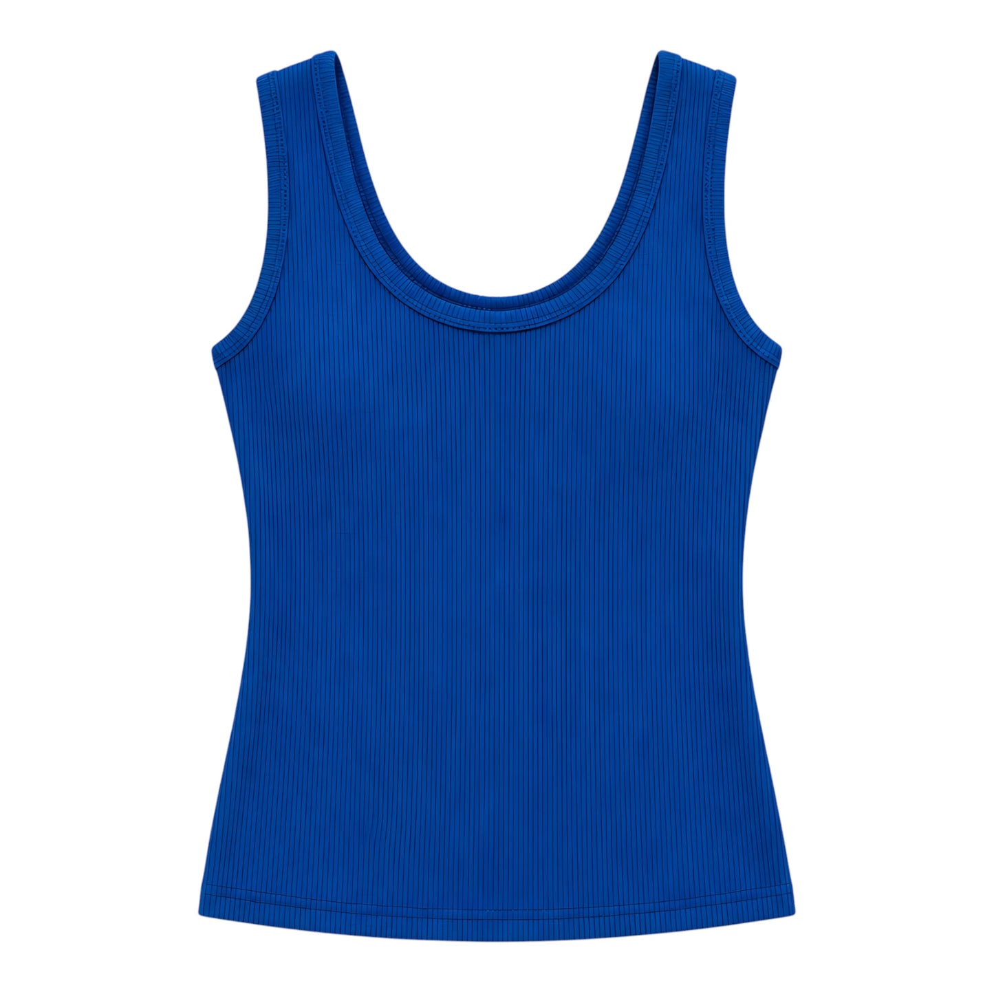 Blauwe Damestop Ronde Hals