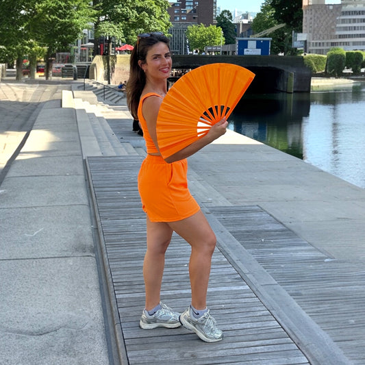 Oranje Dames Set Top & Short